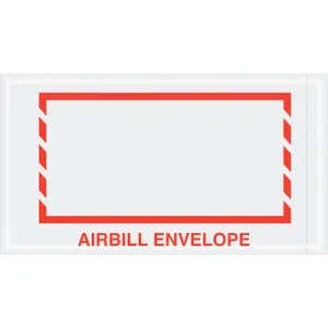 PL484 - 5-1/2 x 10" Red Border "Airbill Envelope" Document Envelopes 1,000/cs