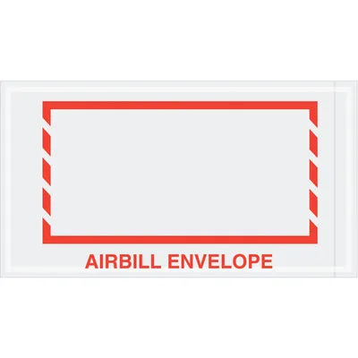 PL484 - 5-1/2 x 10" Red Border "Airbill Envelope" Document Envelopes 1,000/cs
