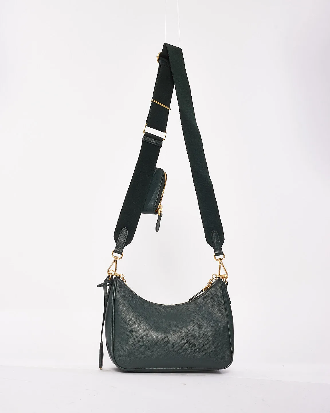 Prada Green Saffiano Leather Re-Edition 2005 Bag