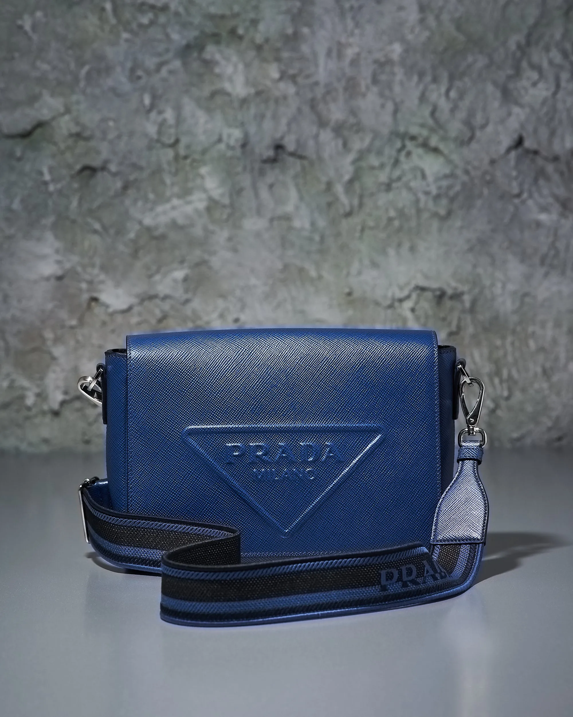 Prada Logo-embossed Saffiano leather bag