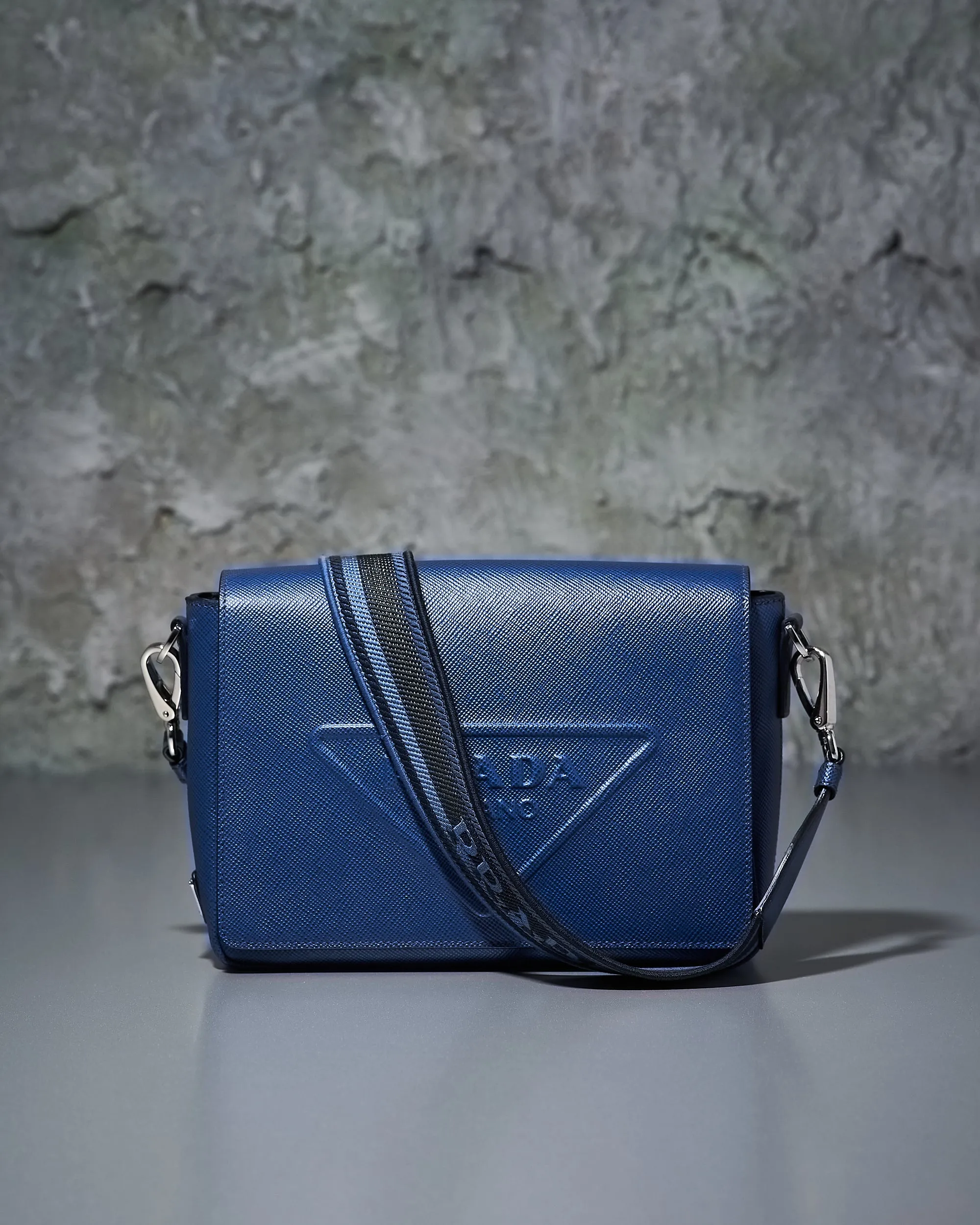 Prada Logo-embossed Saffiano leather bag