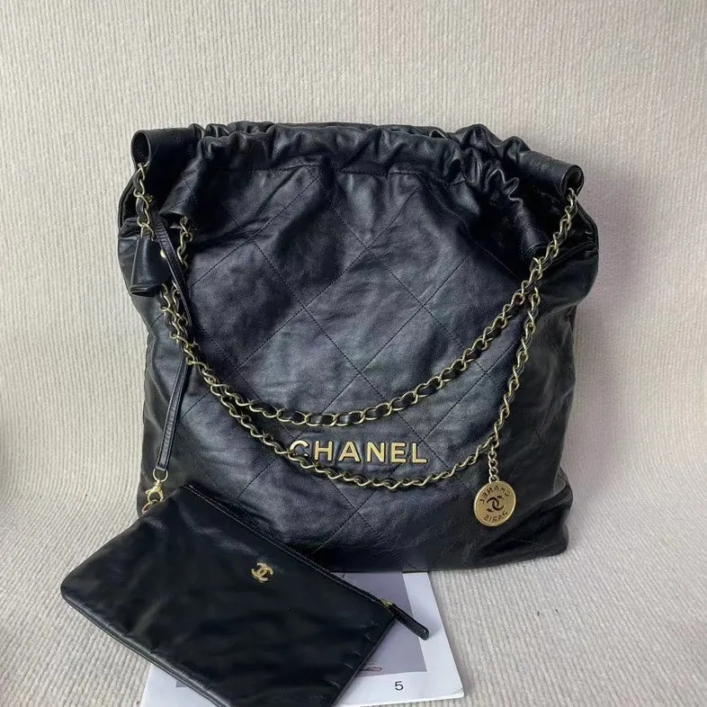 Preloved Chanel 22 Bag Black Shoulder Bag 5020717