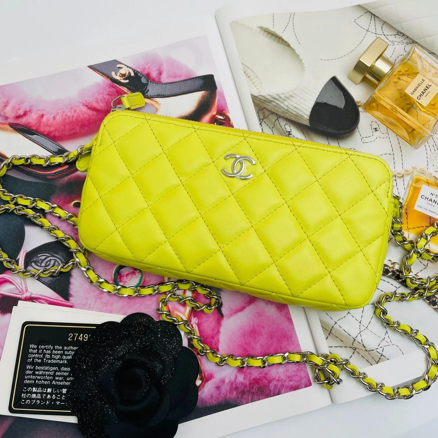Preloved Chanel WOC Yellow 101285