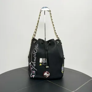 Preloved Dior Bucket Bag Black Tote