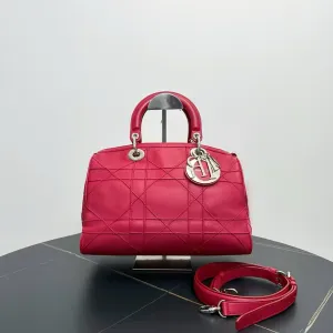 Preloved Dior Lady Dior Red Two-Way Bag – Iconic Style & Elegance