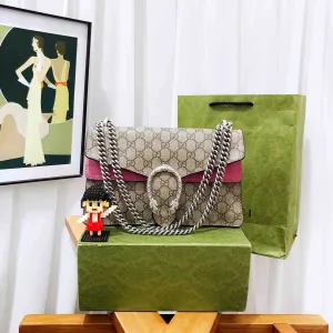 Preloved Gucci Dionysus Medium GG Canvas Shoulder Bag Beige