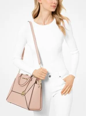 Prism Large Saffiano Leather Satchel
