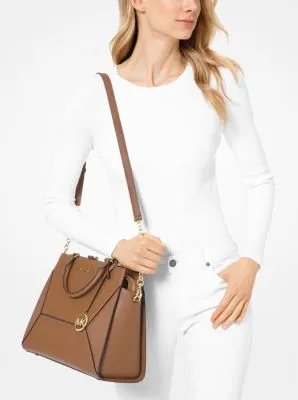 Prism Large Saffiano Leather Satchel
