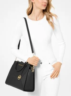 Prism Large Saffiano Leather Satchel