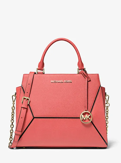 Prism Large Saffiano Leather Satchel
