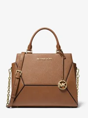 Prism Large Saffiano Leather Satchel