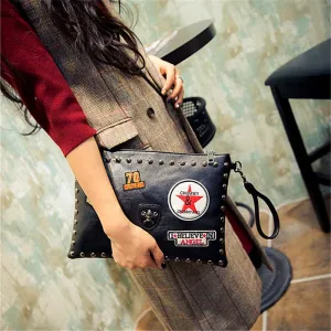 Pu leather  fashion  envelope package Clutch
