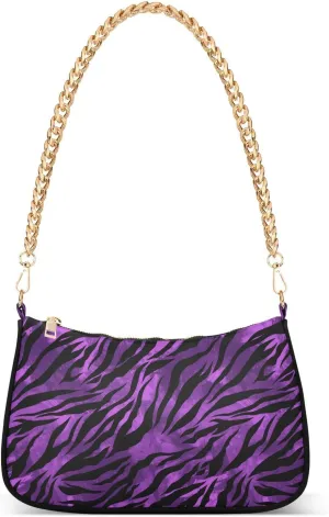 Purple Black trendy chain quilted shoulder bags hand bags for ladies