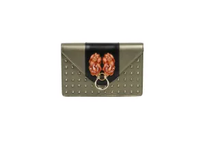 PX (PiXiu) Green Crossbody Clutch