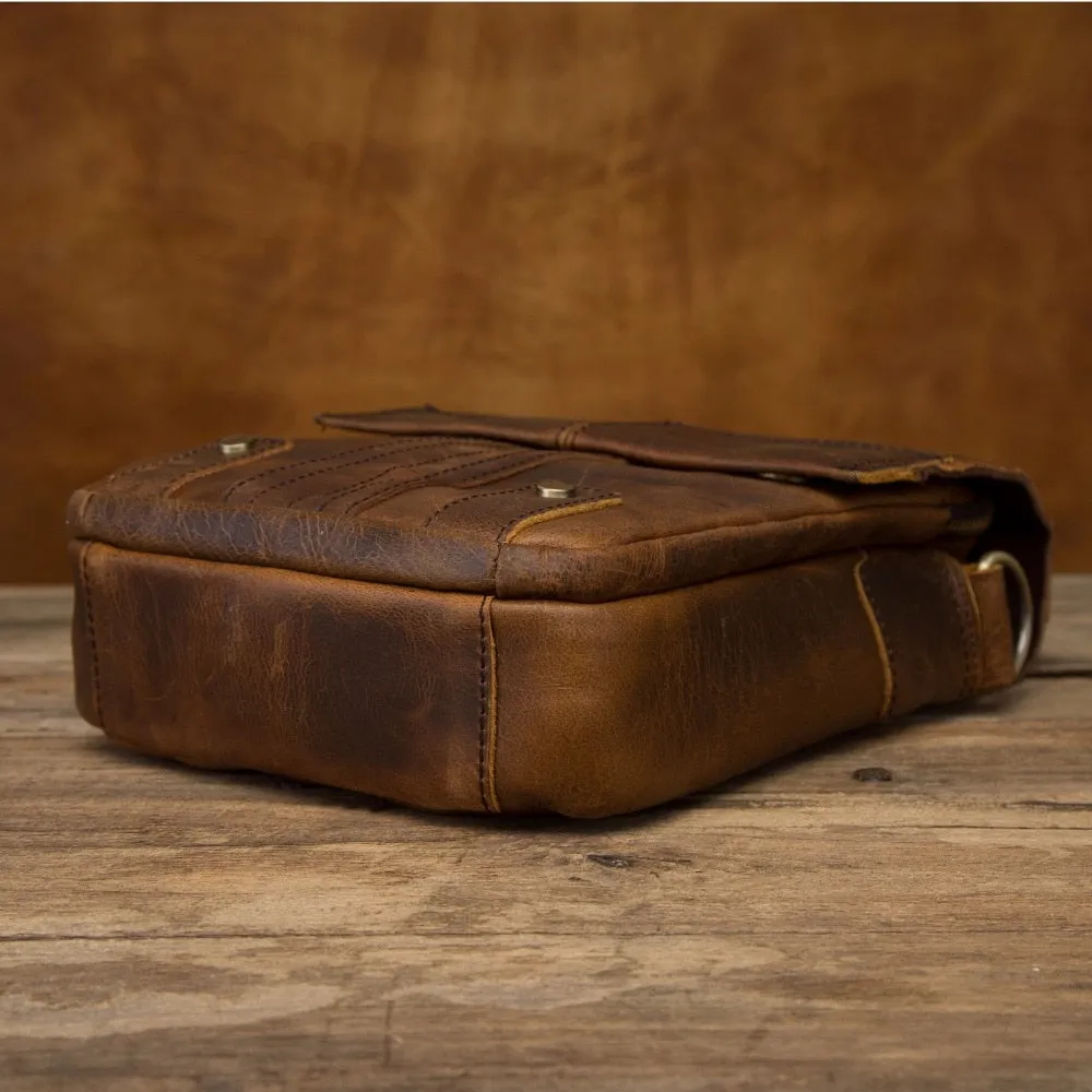 Quality Leather Male Casual Design Shoulder Messenger bag Cowhide Fashion Cross-body Bag