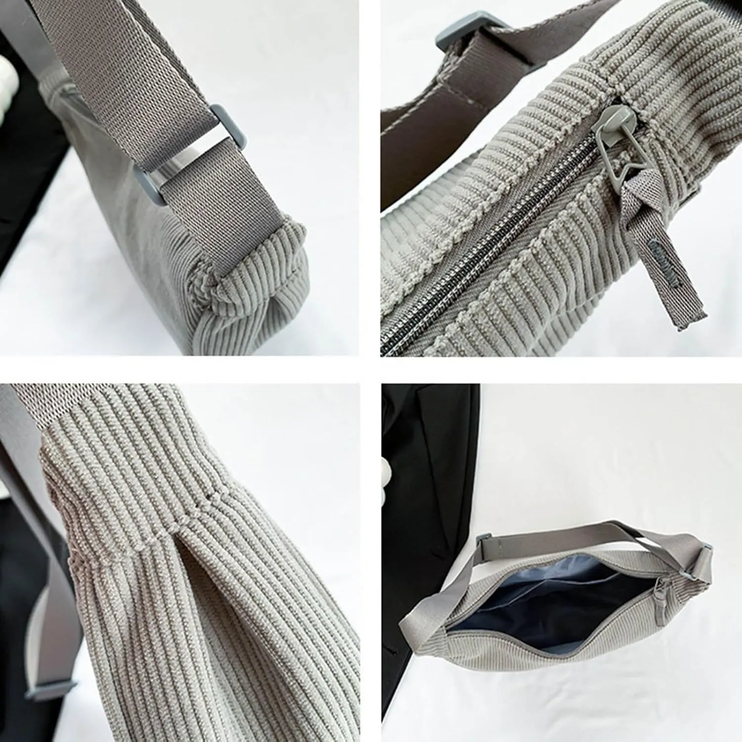 Quilted Crossbody Bags for Women Crossbody Purses and Handbags Lightweight Pocketbook Temperament Clutch Purse(Grey)