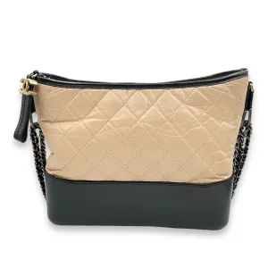 Quilted Gabrielle Medium Multi-colour Shoulder Bag in Distressed Leather, 3-Tone hardware