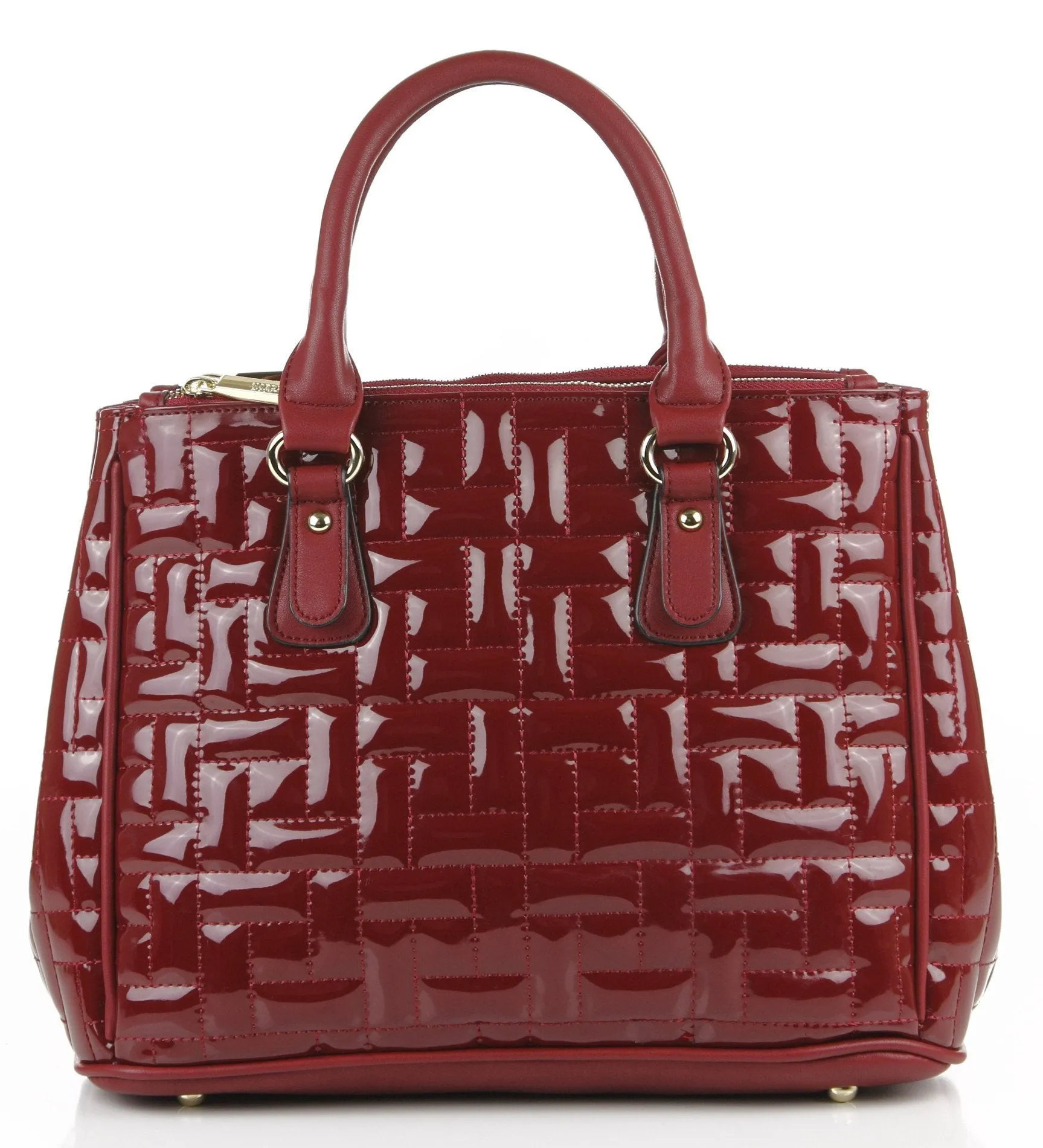 Quilted Monique Satchel/Handbag - Wine