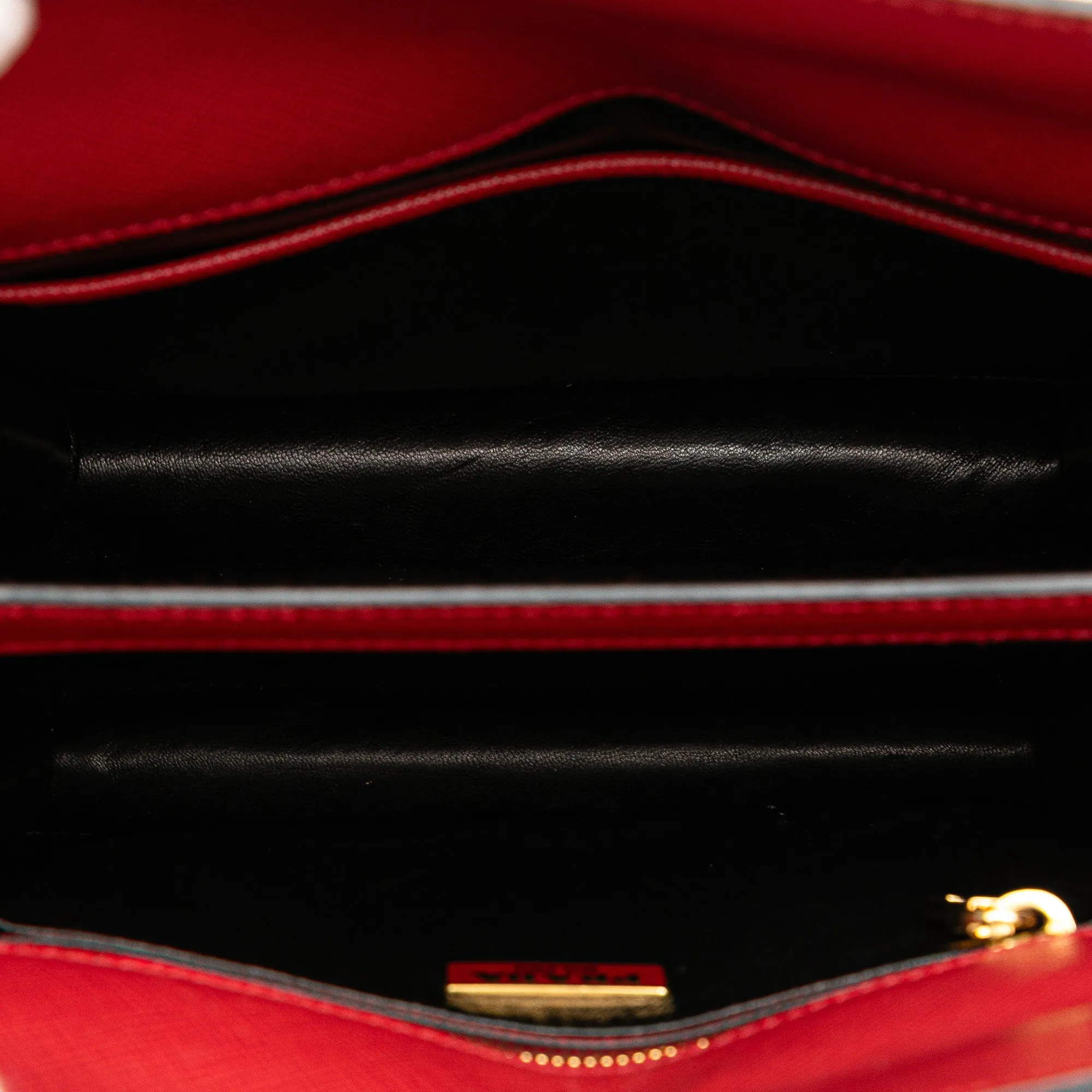 Red Prada Saffiano Begonia Satchel