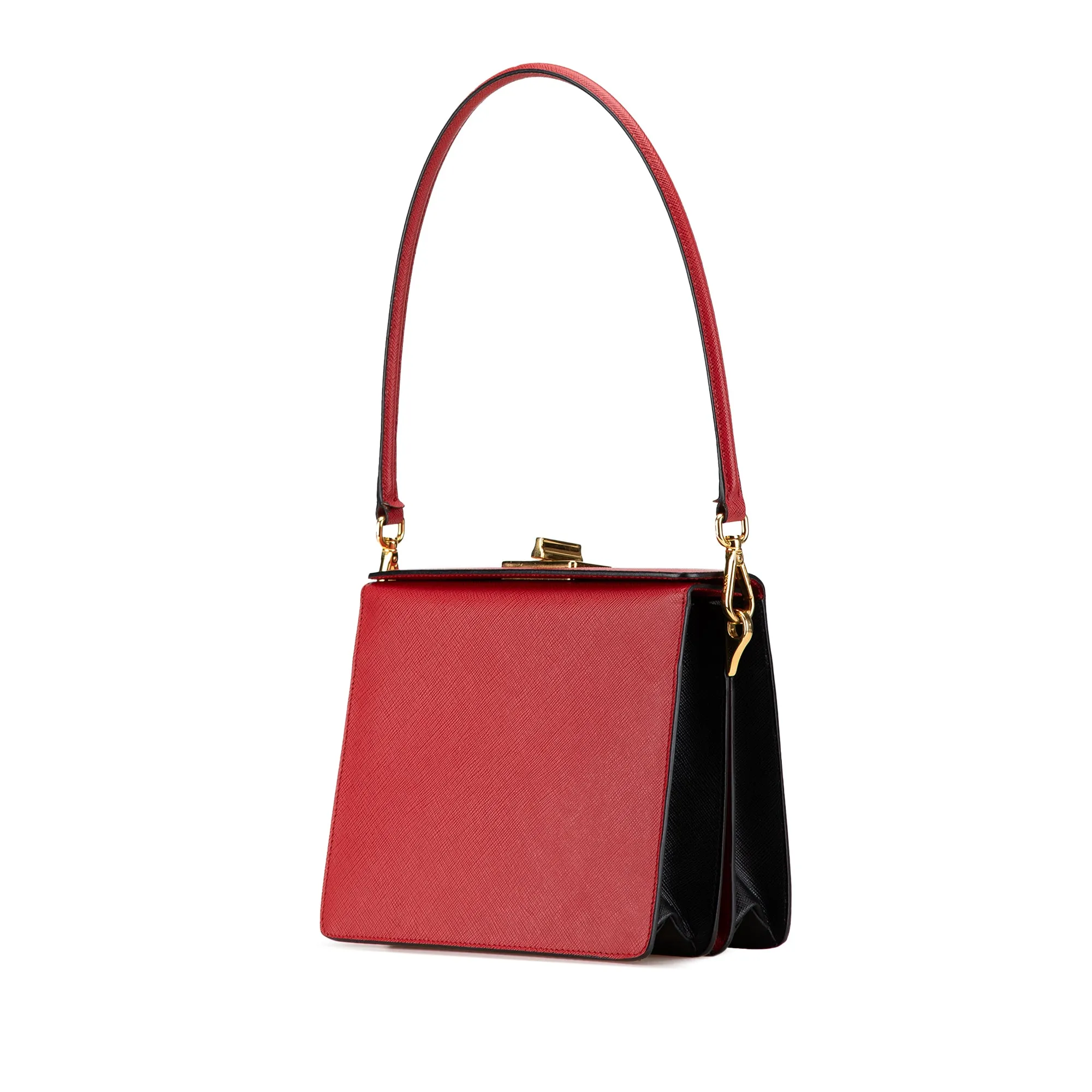 Red Prada Saffiano Begonia Satchel