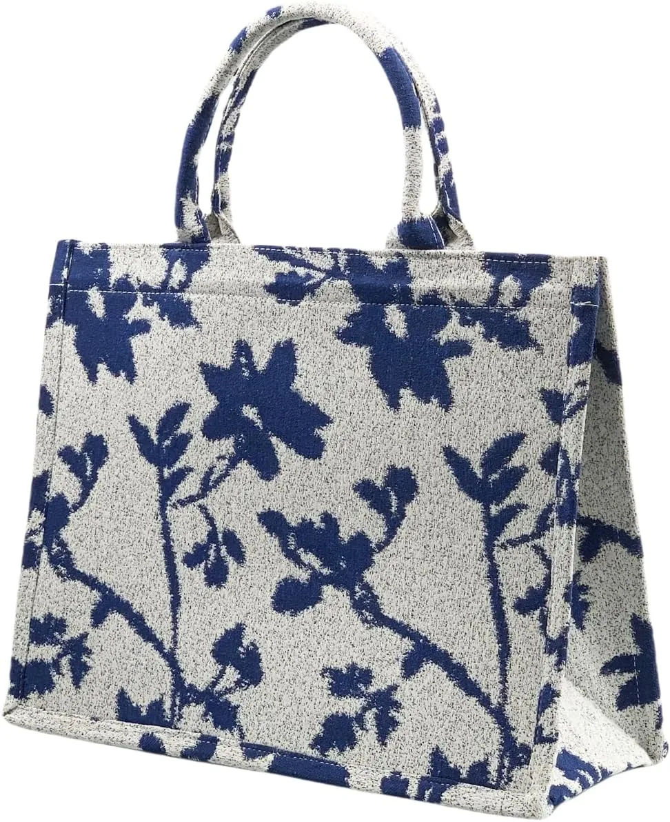 Retro Embroidery Jacquard Handbag Luxury Large Capacity Tote Bags Cotton Linen Bag for Women