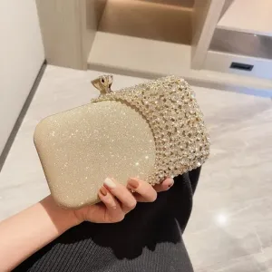 Rhinestone Embellished Formal Evening Clutch Purse Bag for Women