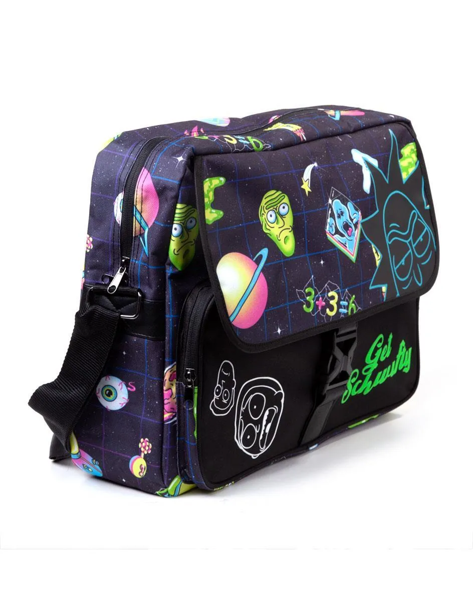 Rick and Morty Space Print Messenger Bag