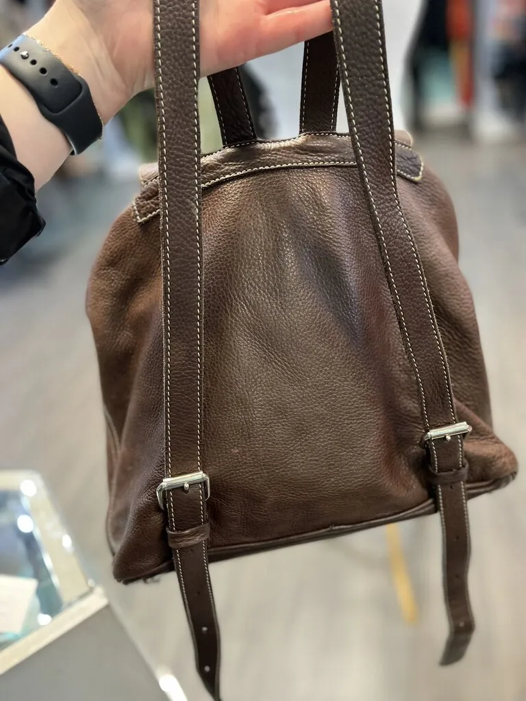 *Roots Leather Backpack