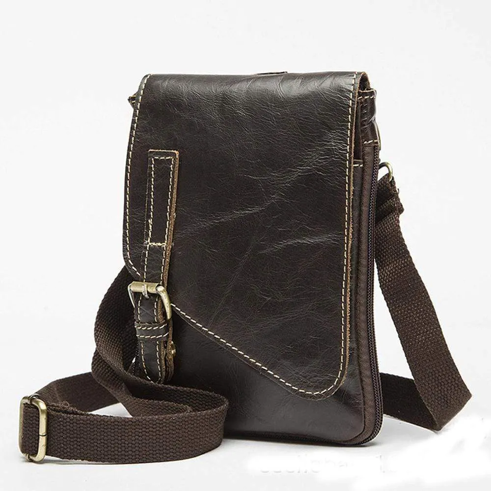 Rossie Viren Men Vintage Leather Small  Messenger Bag