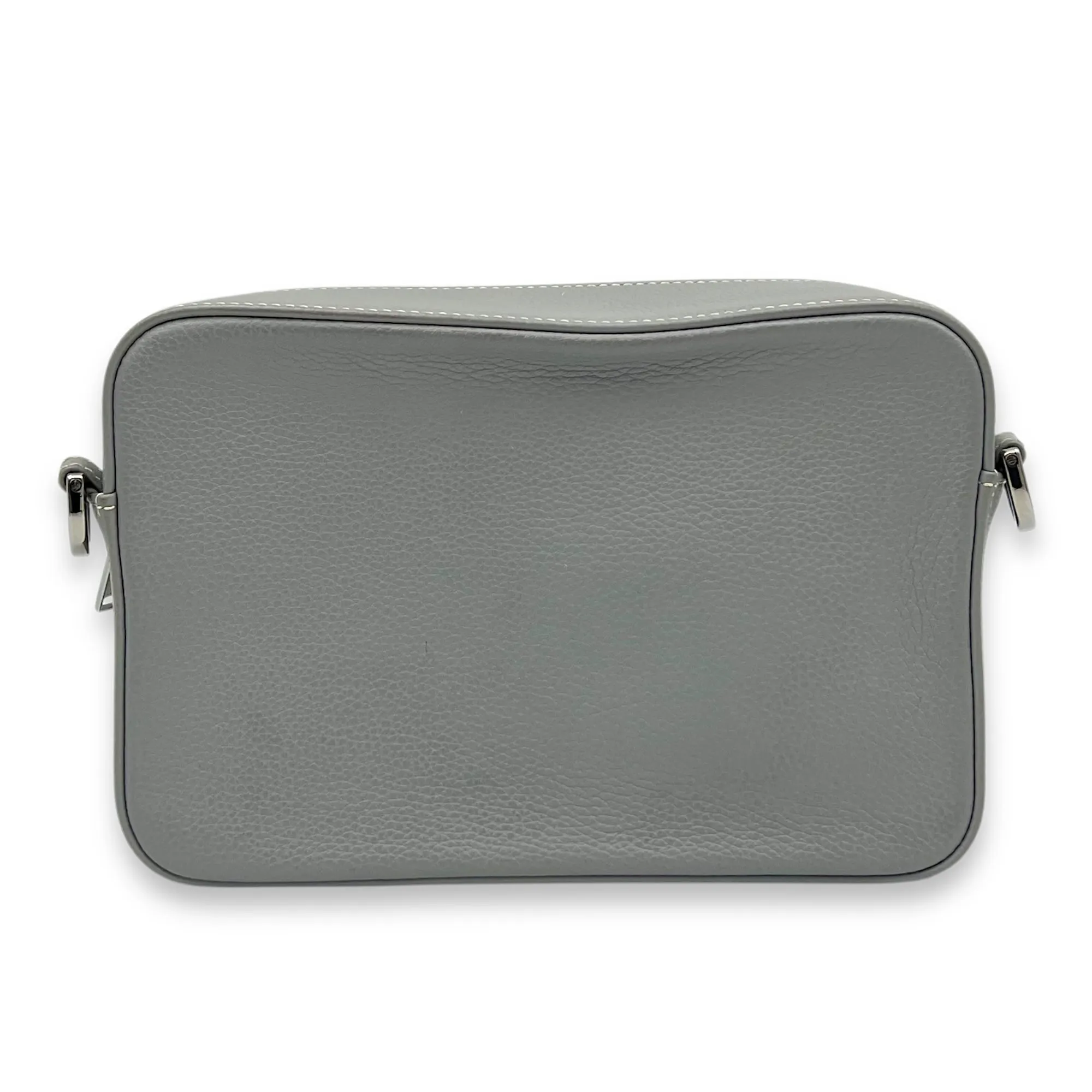 Safari Grey Messenger bag in Calfskin, Silver hardware