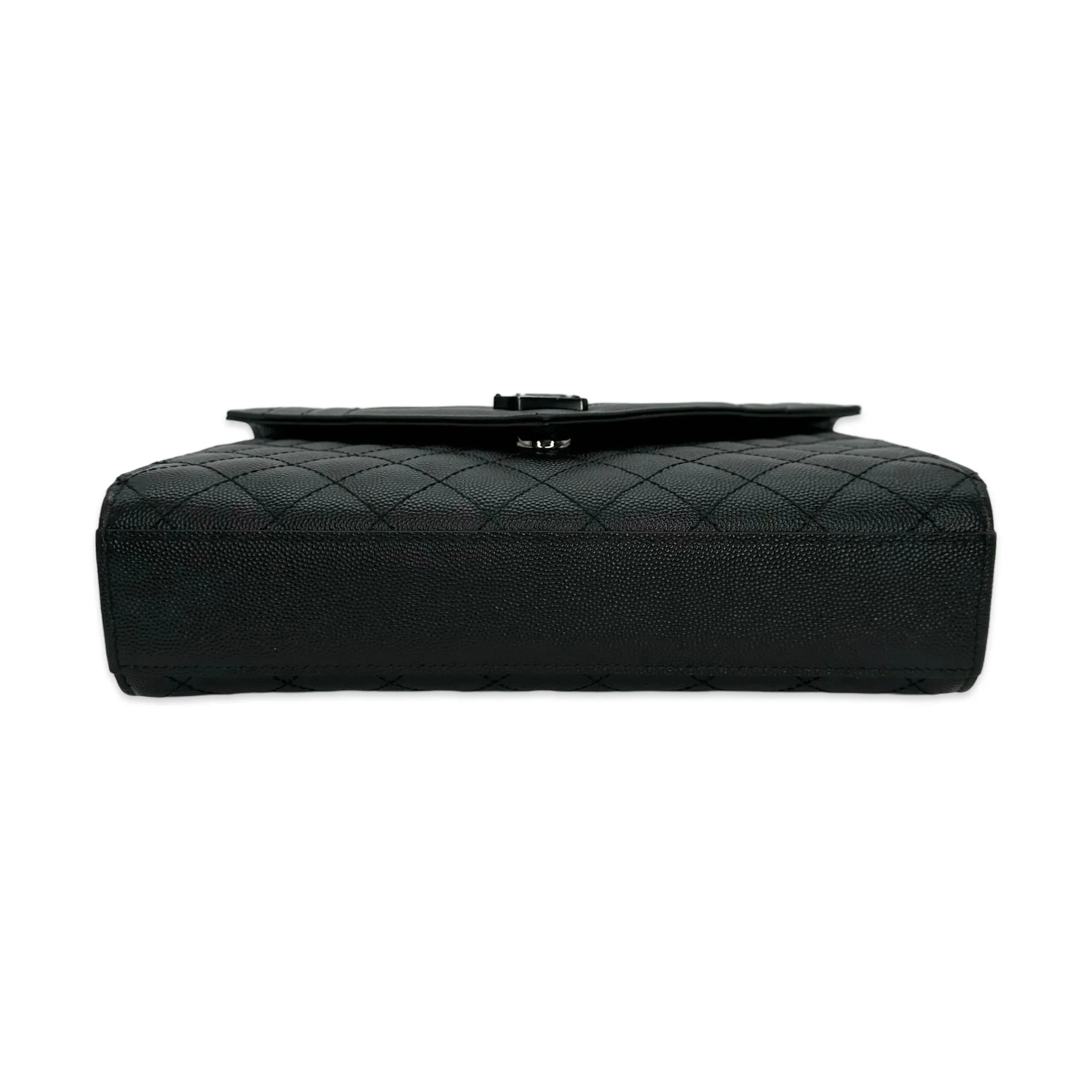 SAINT LAURENT: Grain de Poudre Medium Triquilt Envelope Bag