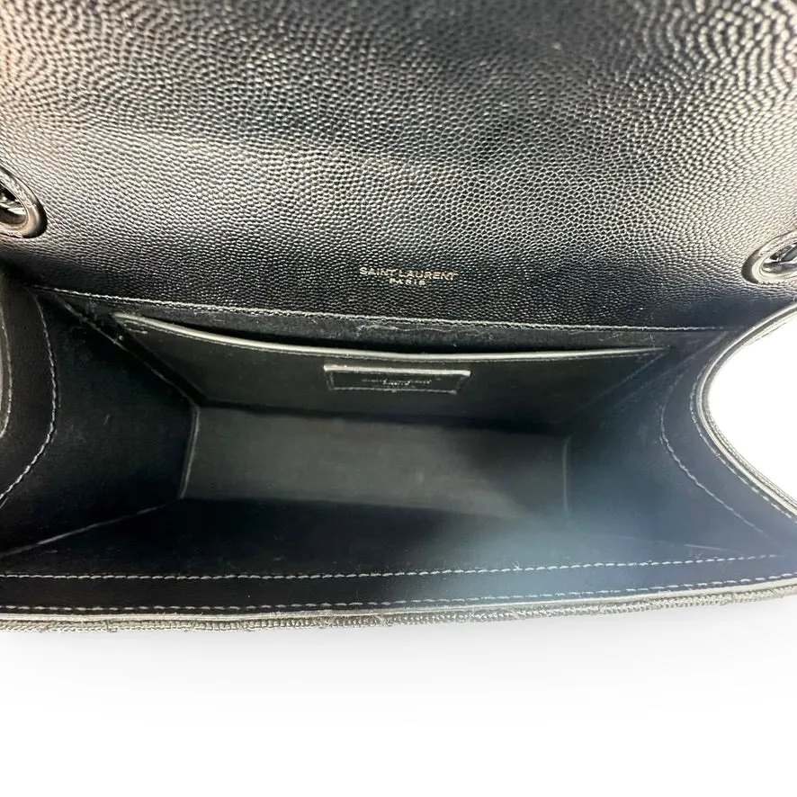 SAINT LAURENT: Grain de Poudre Medium Triquilt Envelope Bag
