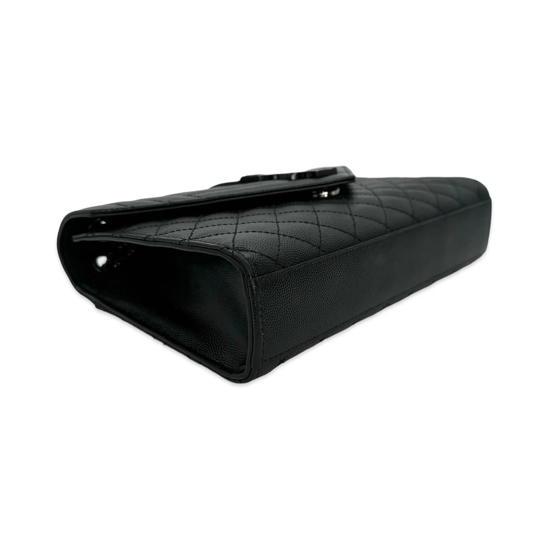 SAINT LAURENT: Grain de Poudre Medium Triquilt Envelope Bag
