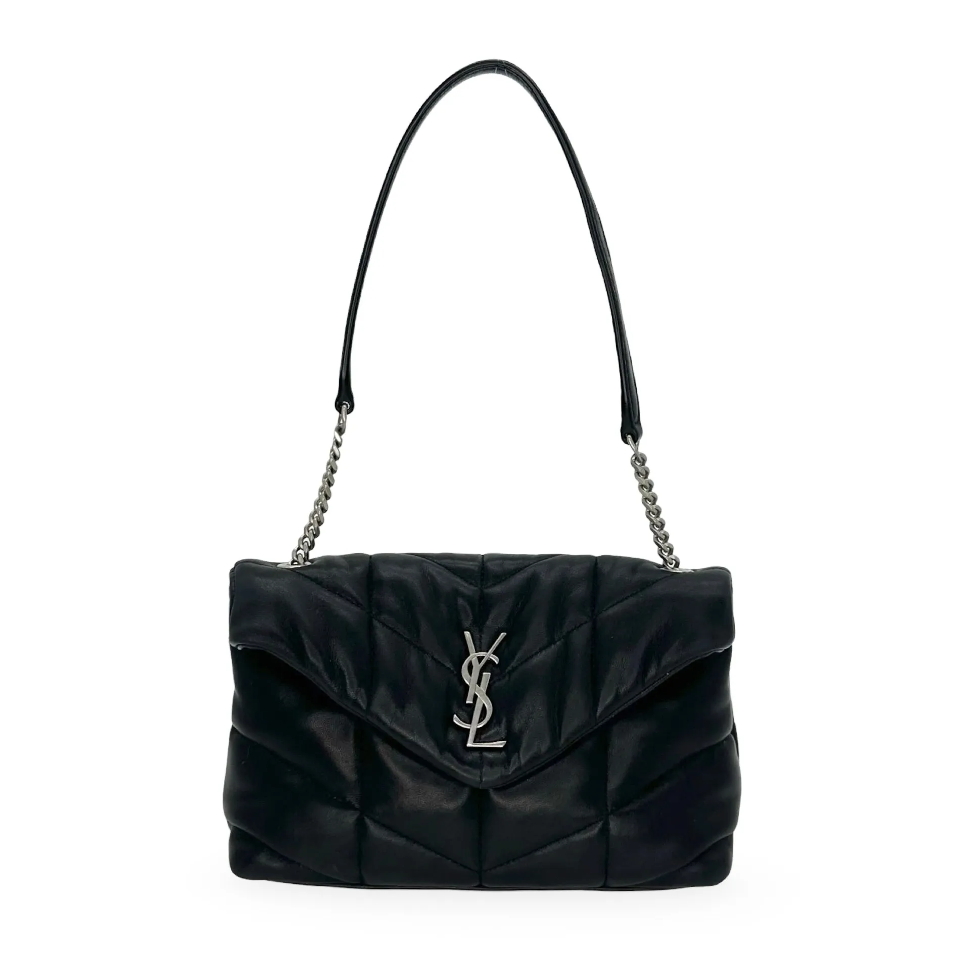 SAINT LAURENT: Quilted Lambskin Toy Puffer Bag