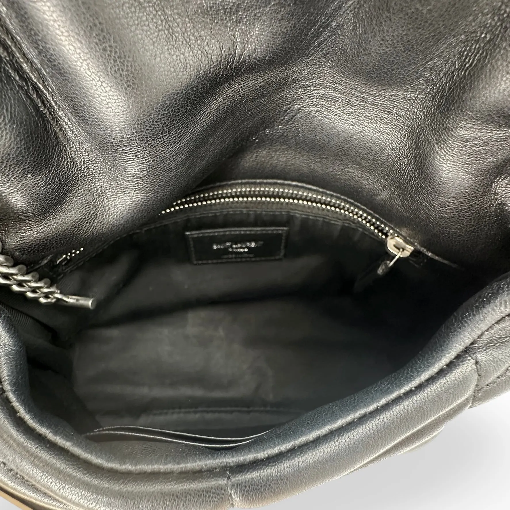 SAINT LAURENT: Quilted Lambskin Toy Puffer Bag