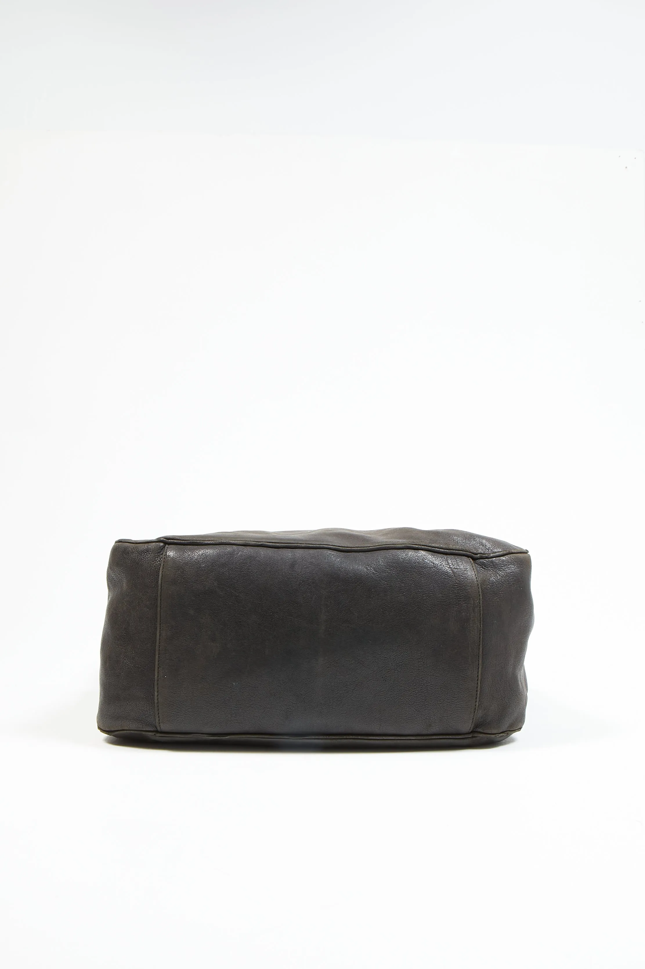 Saint Laurent Vintage Black Leather Hobo Shoulder Bag