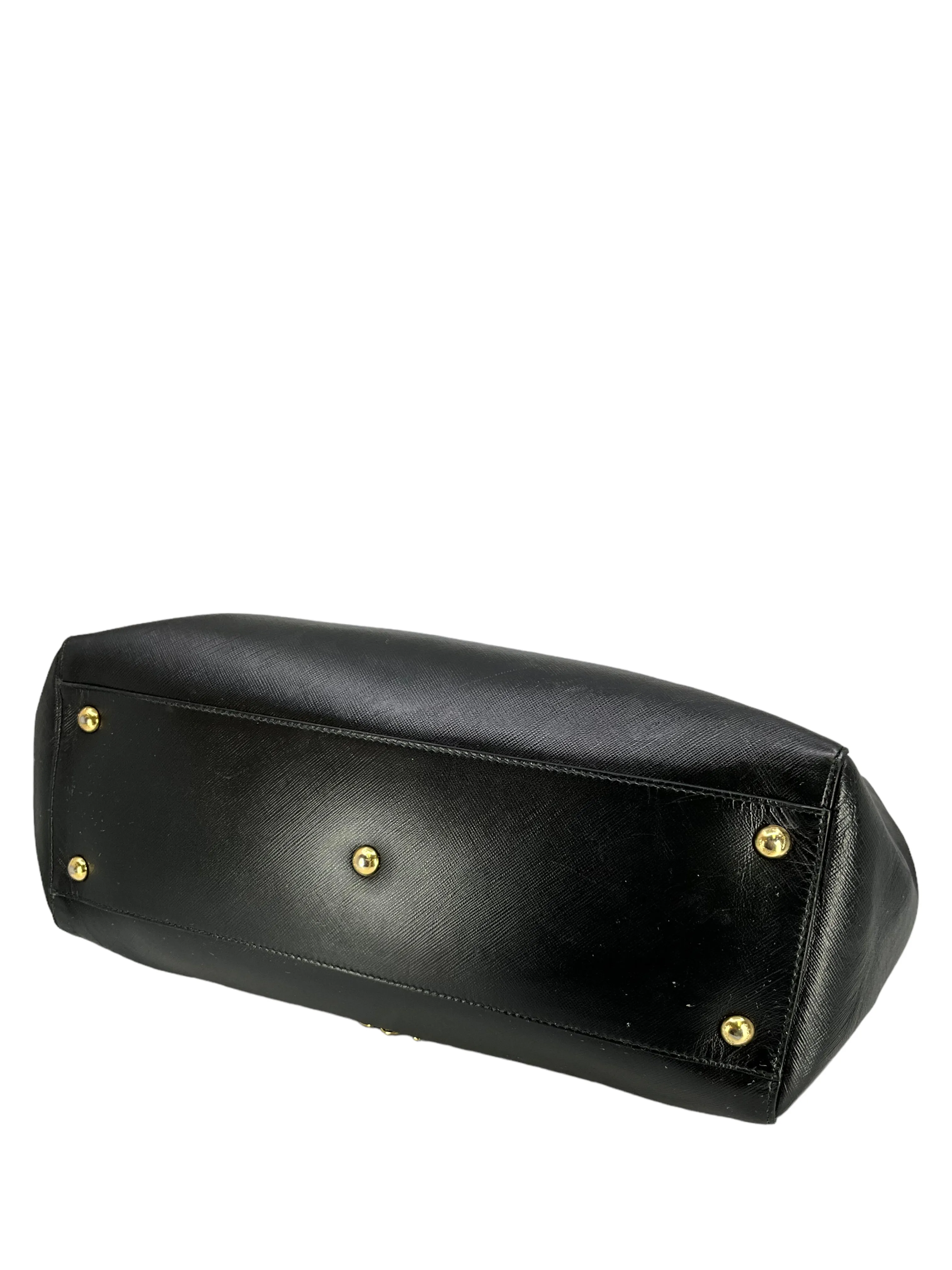 Salvatore Ferragamo Saffiano Leather Melike Vara Bow Bag