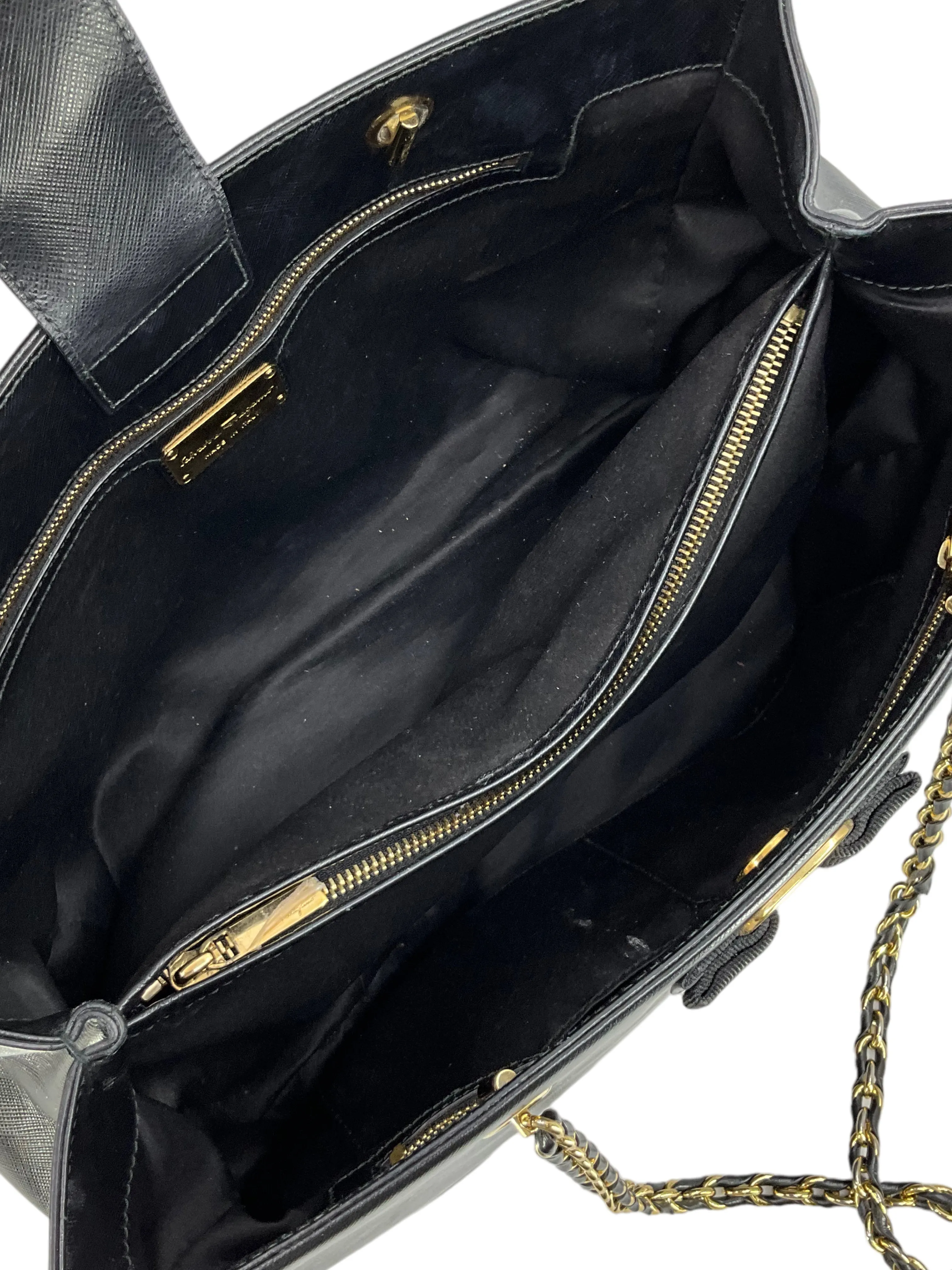 Salvatore Ferragamo Saffiano Leather Melike Vara Bow Bag