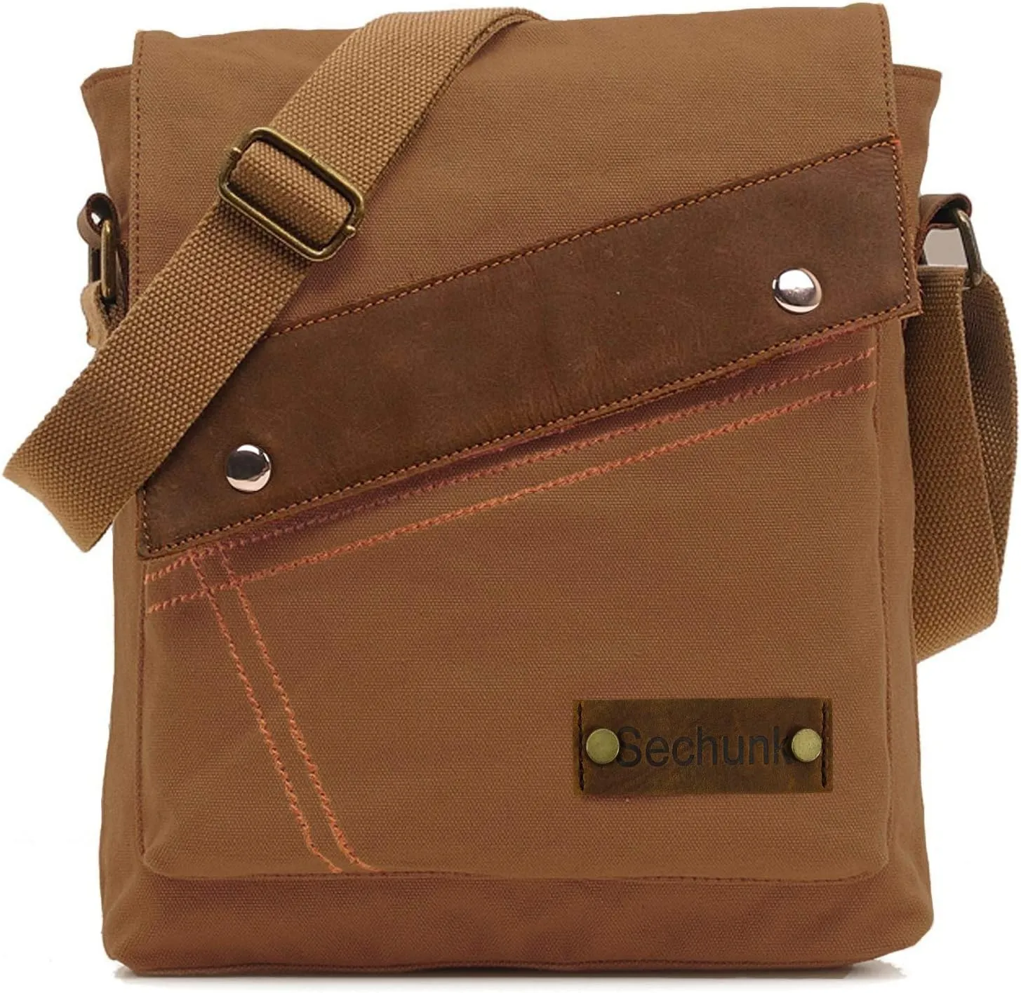 Sechunk Canvas Shoulder Bags Crossbody Bags Messenger Bags Purse Daypack for Men Women