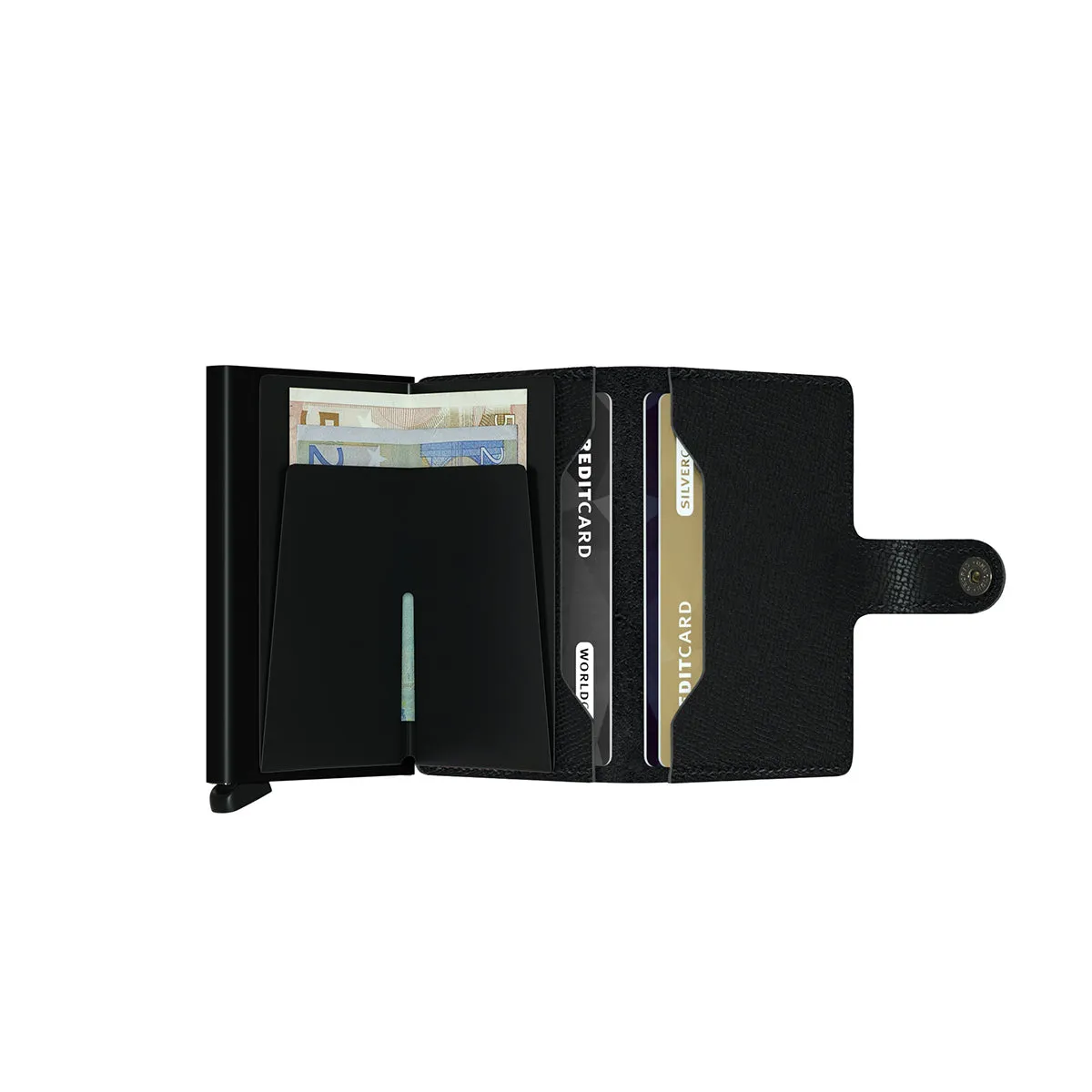 Secrid - Miniwallet Crisple RFID Black - MC-BLACK - BLACK