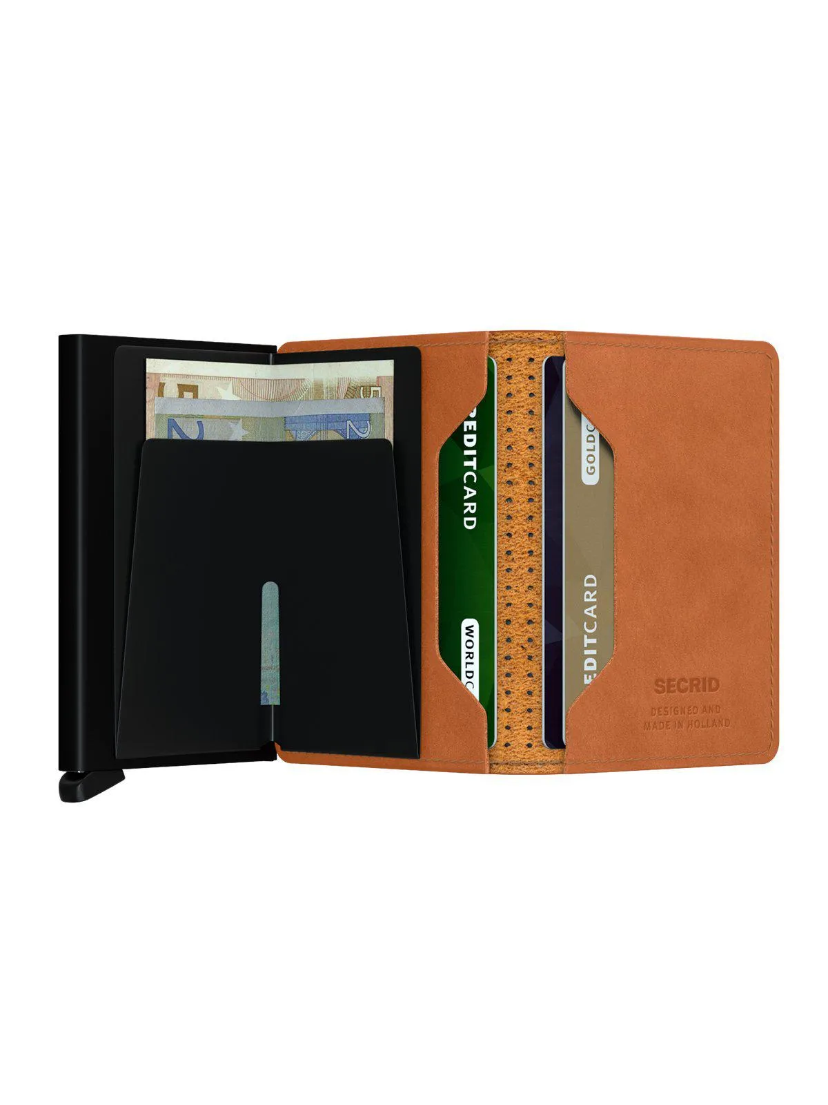 Secrid Slimwallet Perforated Cognac