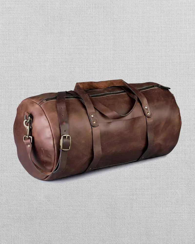 SHANGRILA DARK BROWN VINTAGE DUFFLE