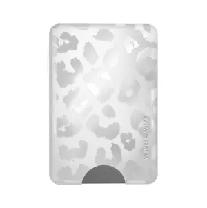 Silver Chrome Leopard MagSafe Wallet
