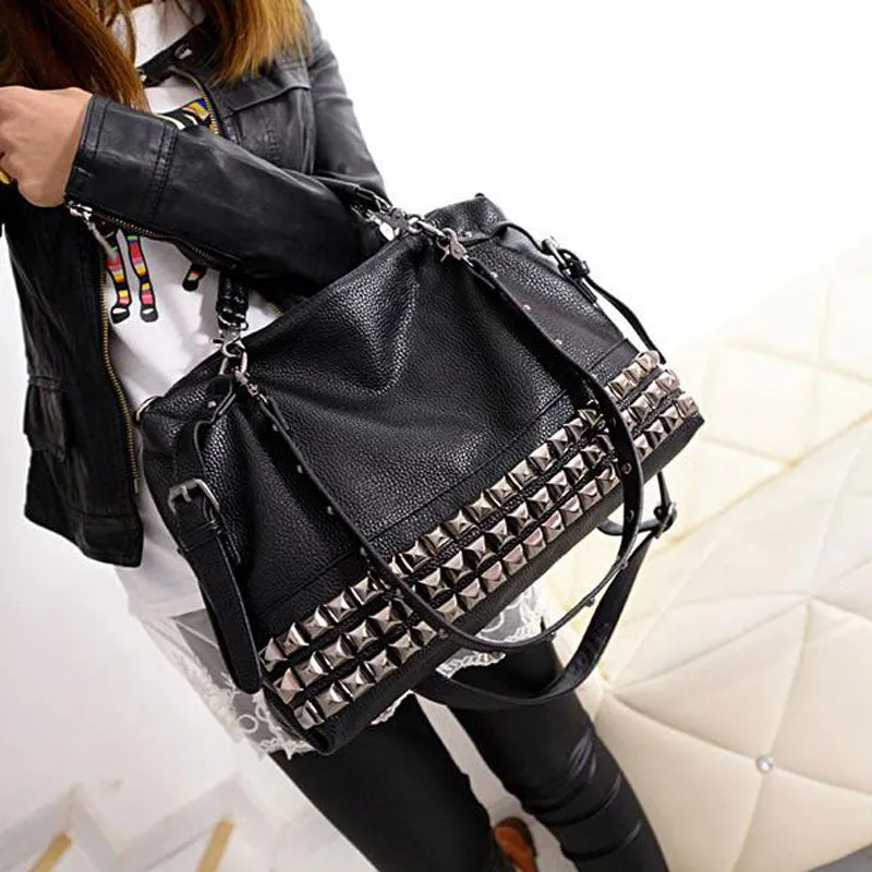 Silver/Black Cowhide Stunning Shoulder Handbag (Most Popular)