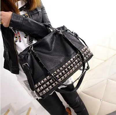 Silver/Black Cowhide Stunning Shoulder Handbag (Most Popular)