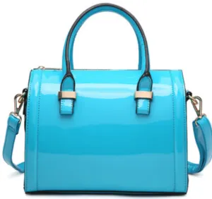 Sky Blue Patent Satchel