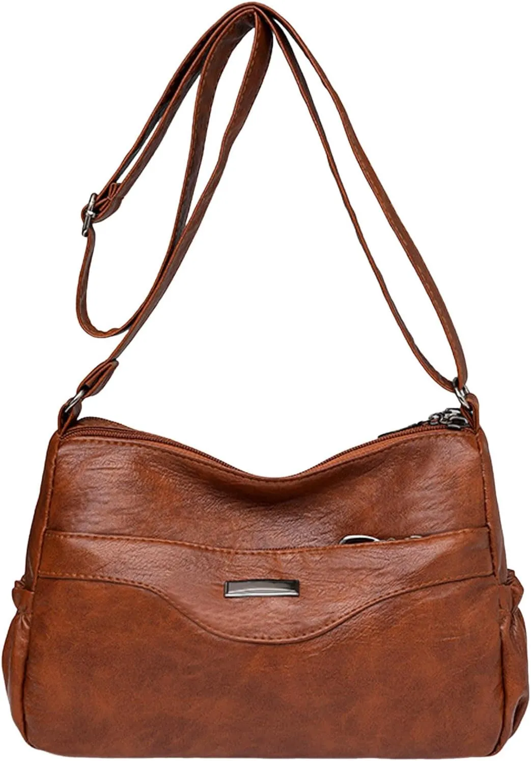 Sling Bags for Women Anti Theft Travel Crossbody Purses with Built In Wallet Cute Purse for Women Trendy(Brown)