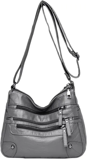 Sling Bags for Women Anti Theft Travel Fashion Canvas Hippie Crossbody Bags Womens Vacation Shoulder Bag(Grey)