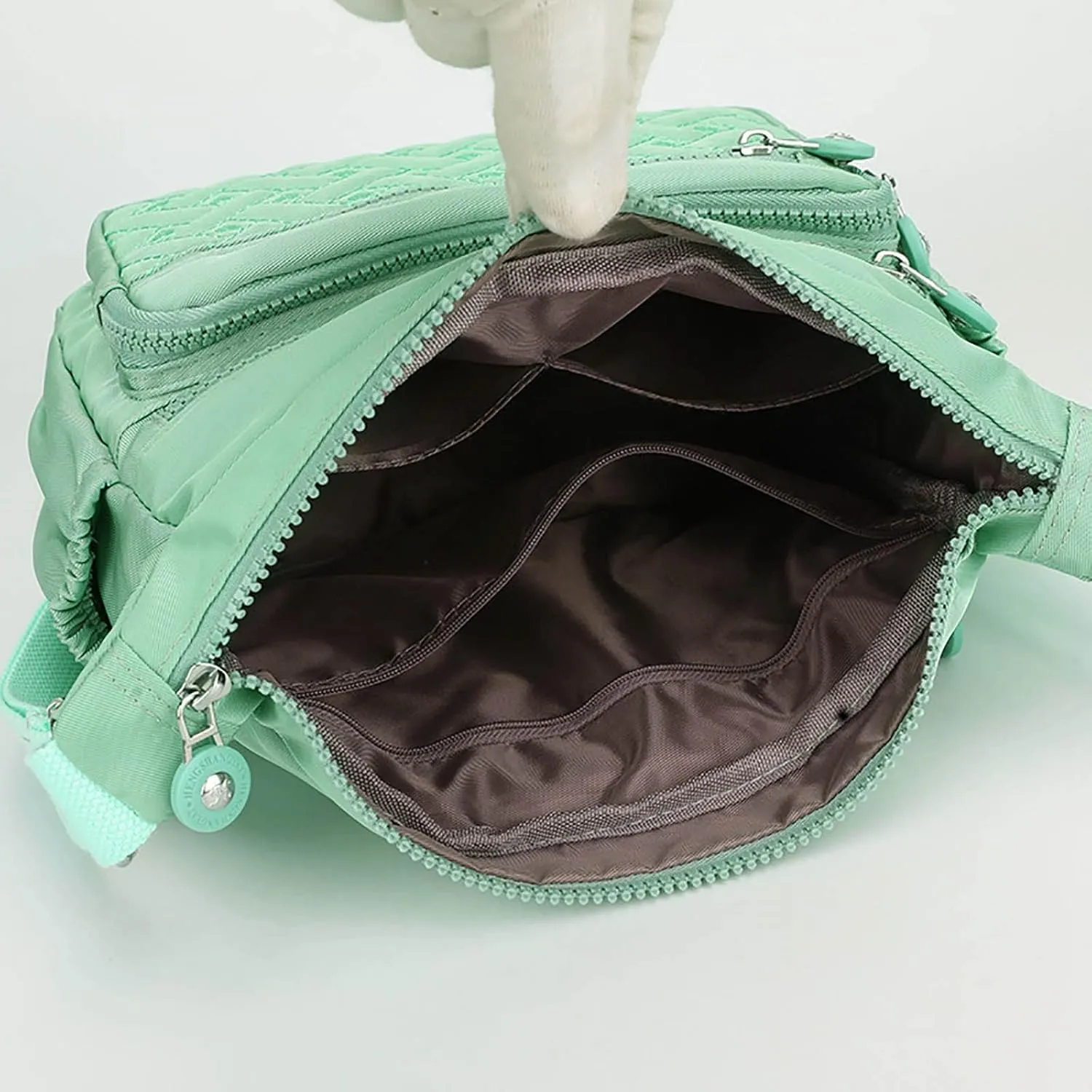 Sling Bags for Women Anti Theft Travel Lightweight Quilted Leather Handbags for Women Lightweight Work Bag(Green)