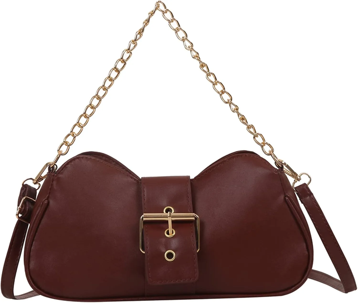 Sling Bags for Women Anti Theft Travel Retro Studded Crossbody Bags Small Shoulder Purses Transparent Bag(Brown)